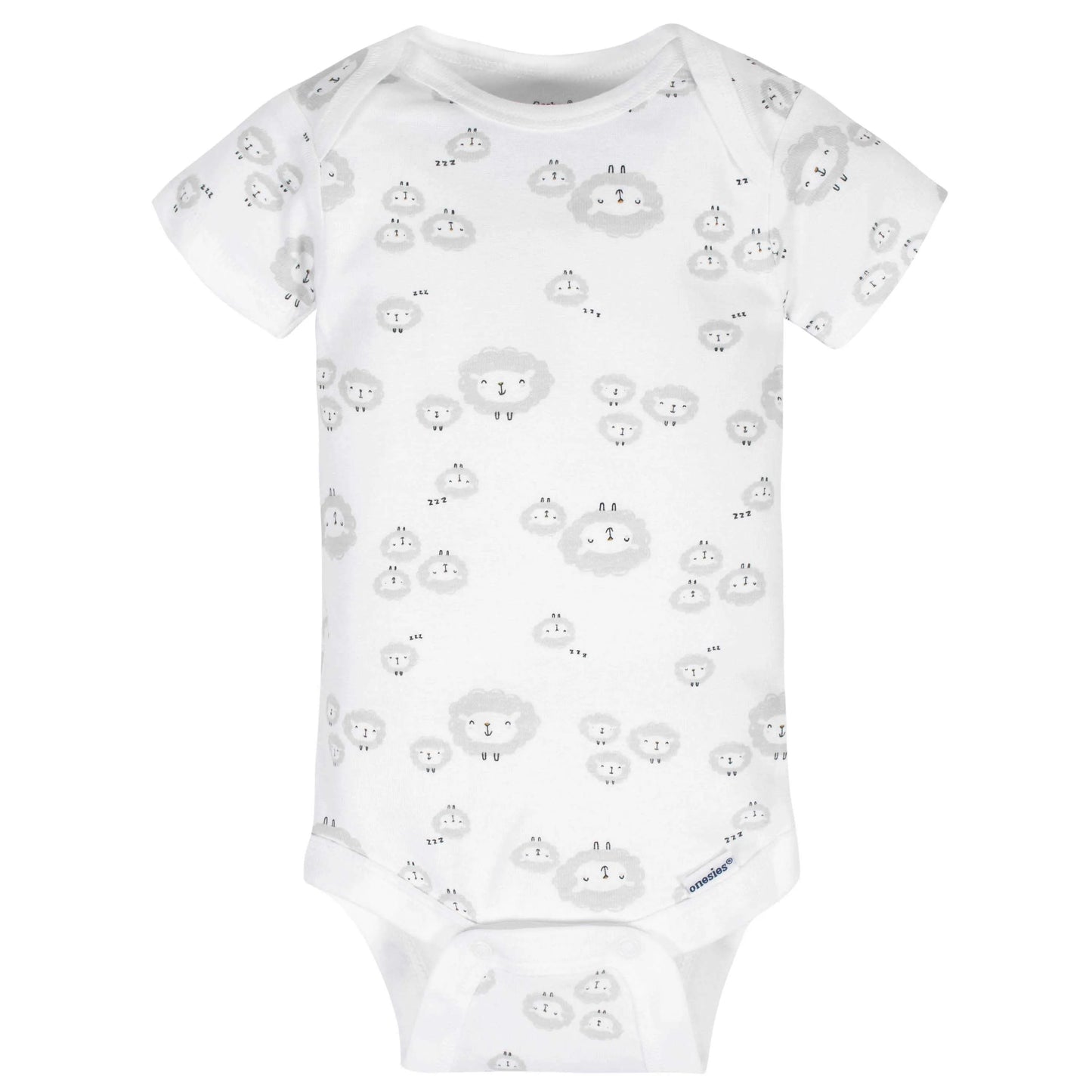 8-Pack Baby Neutral Sheep Short Sleeve Onesies Bodysuits