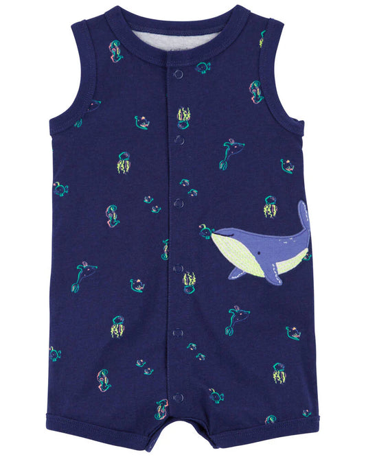 Carter's Baby Whale Snap-Up Romper
