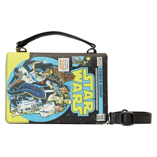 Loungefly Stitch Shoppe Dark Side Vs. Light Side Comic Book Crossbody Bag