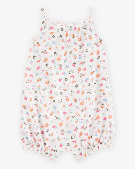 Baby Girl Ice Cream Short-Sleeve Cotton Romper - Pink