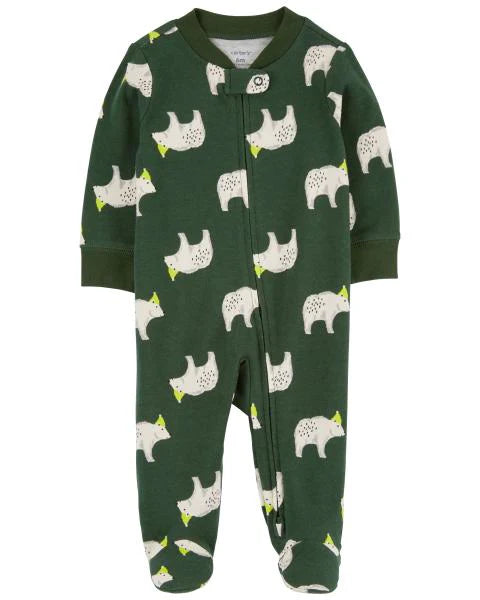 Carter's Polar Bear 2-Way Zip Cotton Sleep and Play