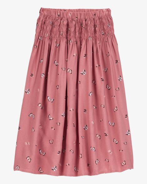 Kid Butterfly Maxi Skirt - Pink