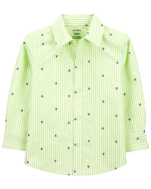Carter's Boat Print Button Front Shirt