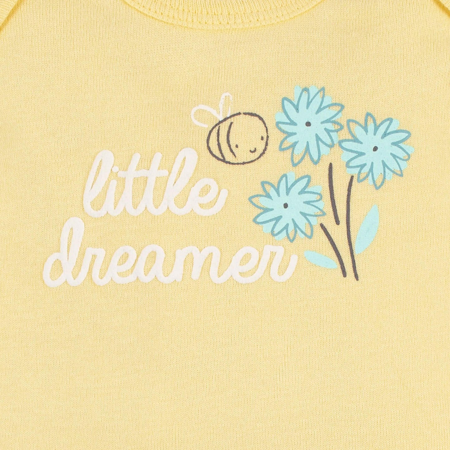 4-Pack Baby Girls Bee Petals Short Sleeve Onesies Bodysuits