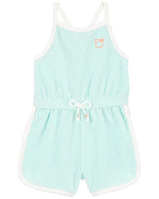 Carter's Embroidered Terry Crossover Romper