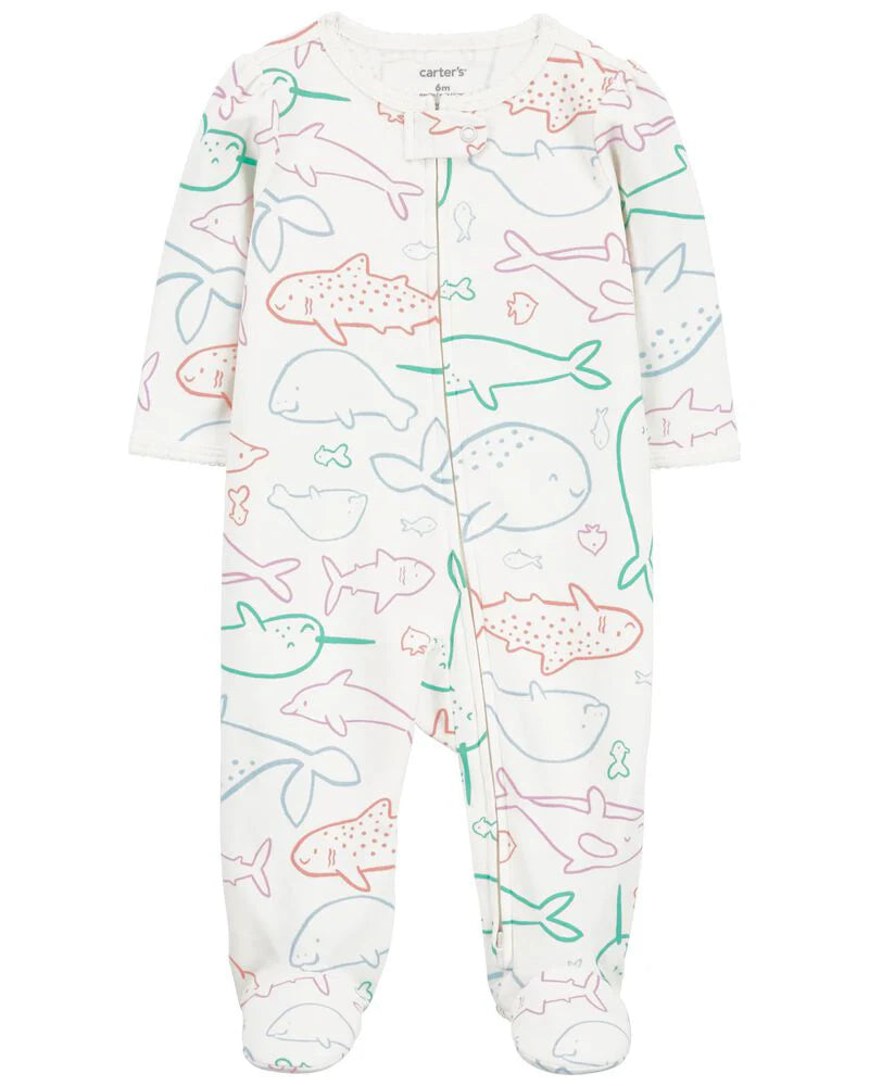 Carter's Whale Zip-Up Sleep and Play