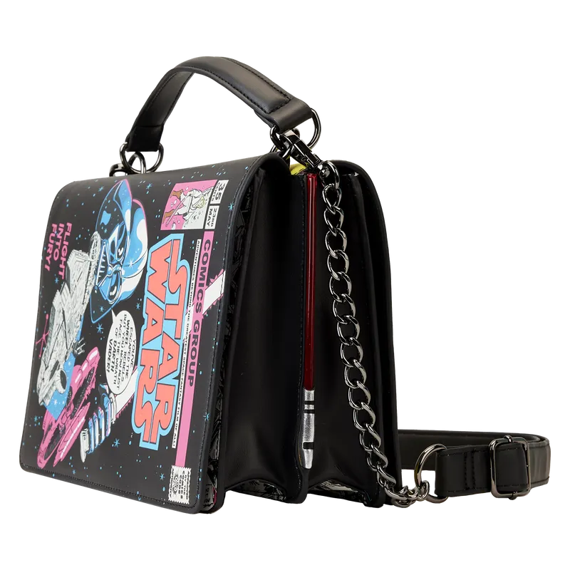 Loungefly Stitch Shoppe Dark Side Vs. Light Side Comic Book Crossbody Bag