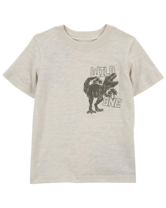 Carter's Baby Dinosaur Slub Jersey Pocket Tee