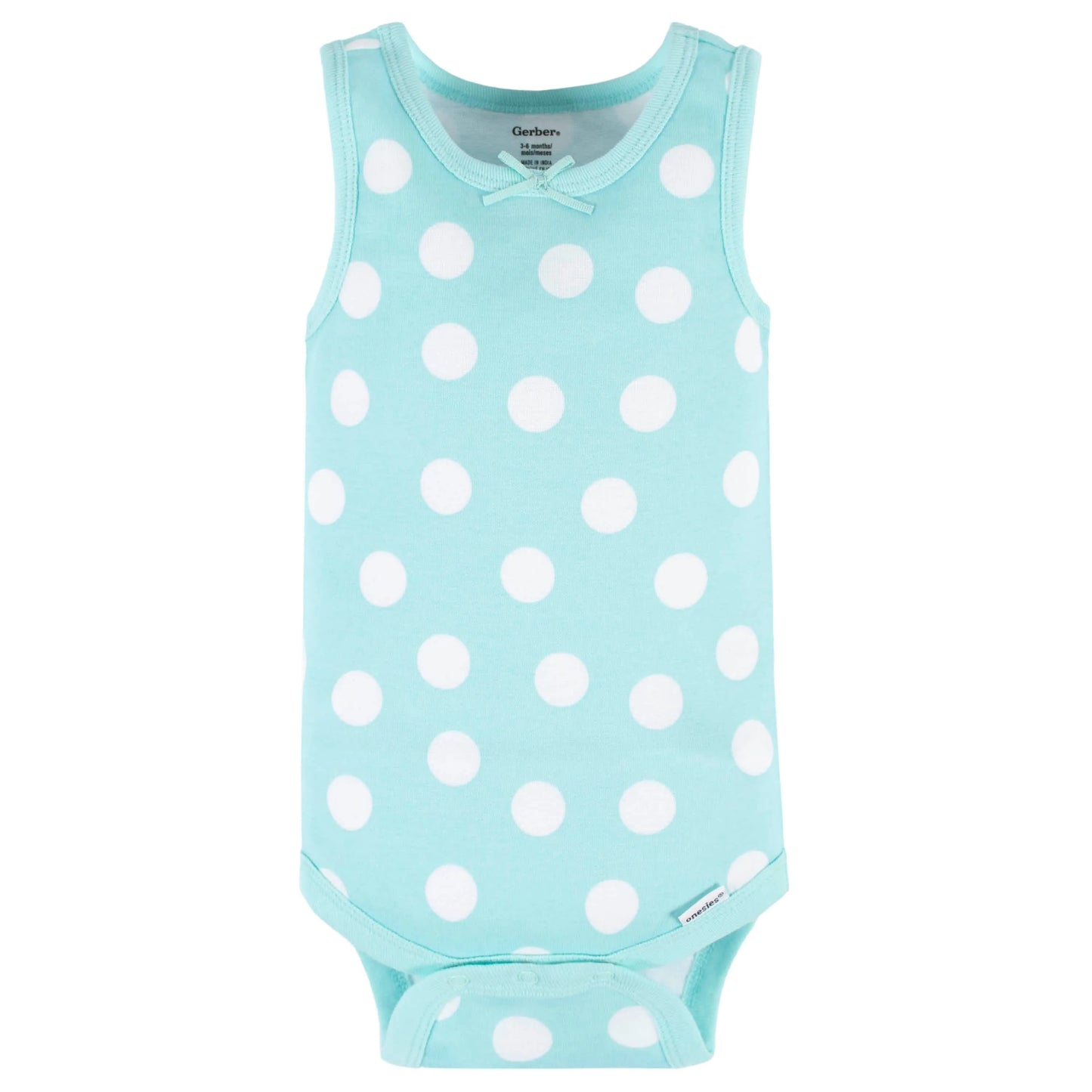 4-Pack Baby Girls Dots Of Rainbows Tank Onesies Bodysuits