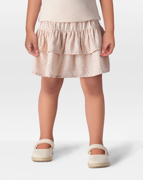 Toddler Floral Pull-On Ruffle Skort