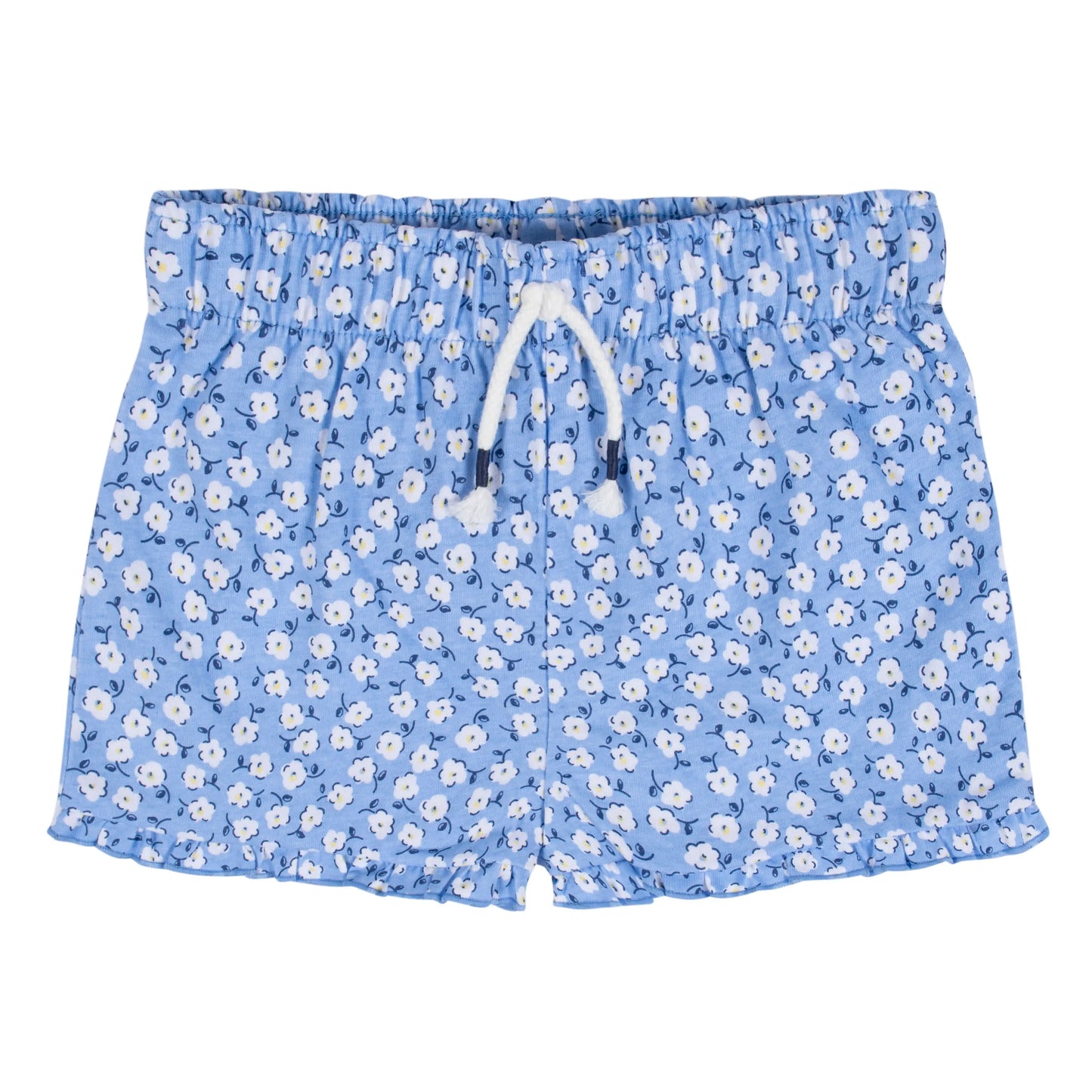 2-Pack Infant & Toddler Girls Blue Floral Pull-On Shorts