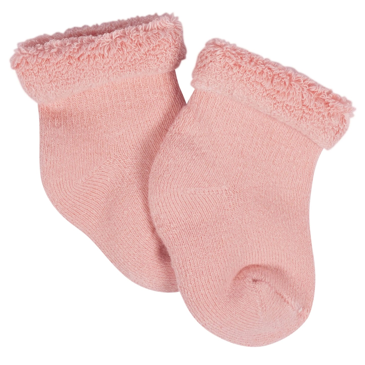 12-Pack Baby Girls Golden Floral Terry Wiggle Proof Socks