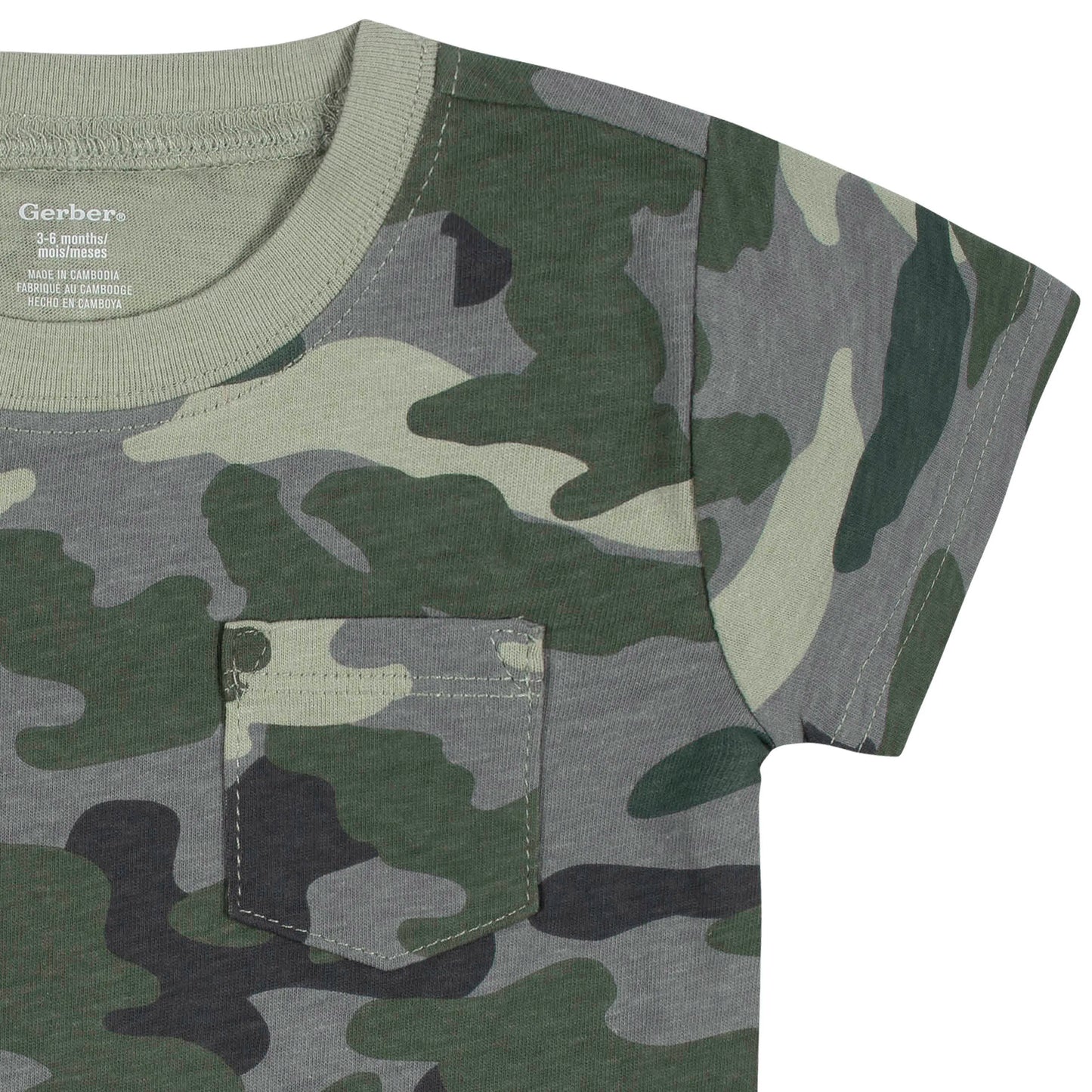 3-Pack Baby & Toddler Boys Color Me Camo Short Sleeve Pocket Tees