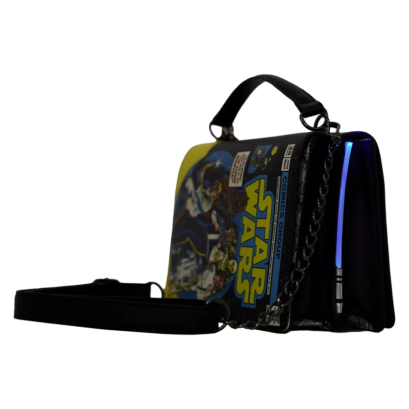 Loungefly Stitch Shoppe Dark Side Vs. Light Side Comic Book Crossbody Bag