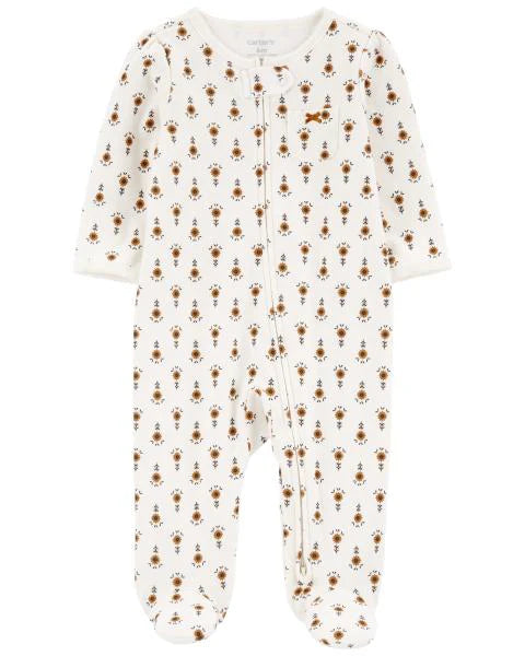 Carter's Floral 2-Way Zip Cotton Sleep and Play