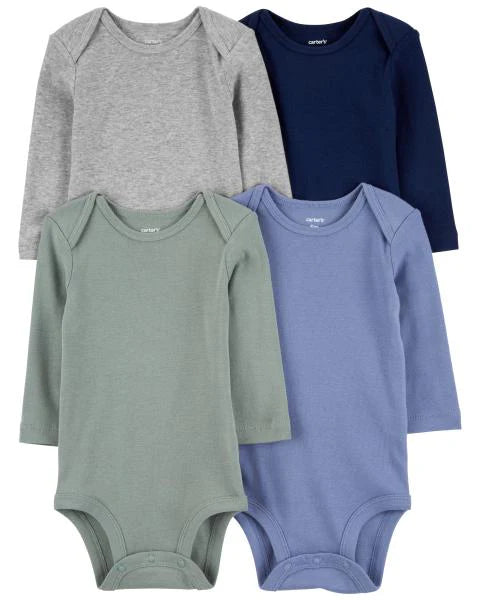 Carter's Baby 4-Pack Long Sleeve Bodysuits