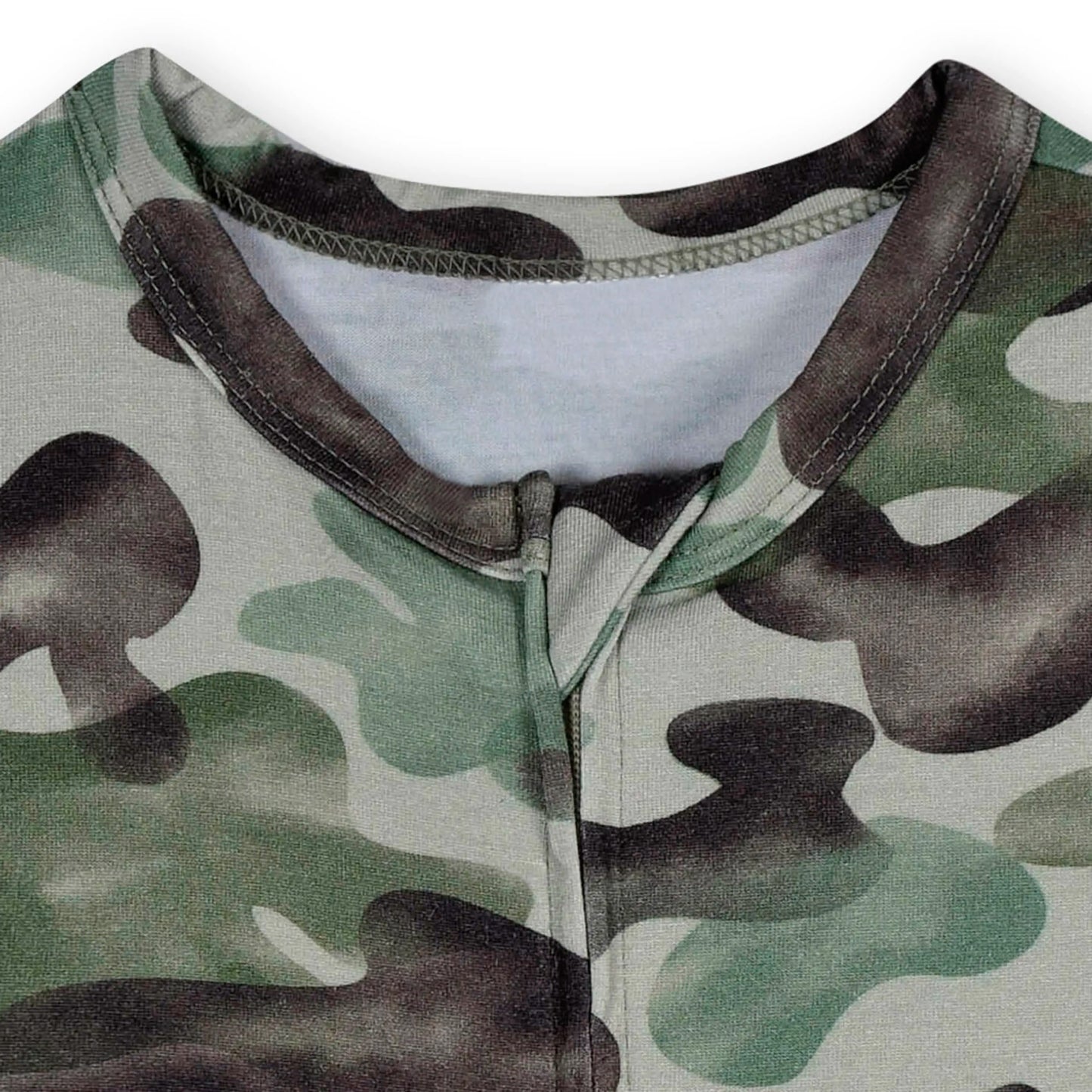 Baby Boys Hide & Seek Camo Buttery Soft Viscose Made from Eucalyptus Snug Fit Romper