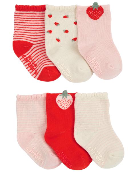 Carter's Baby 6-Pack Strawberry Booties