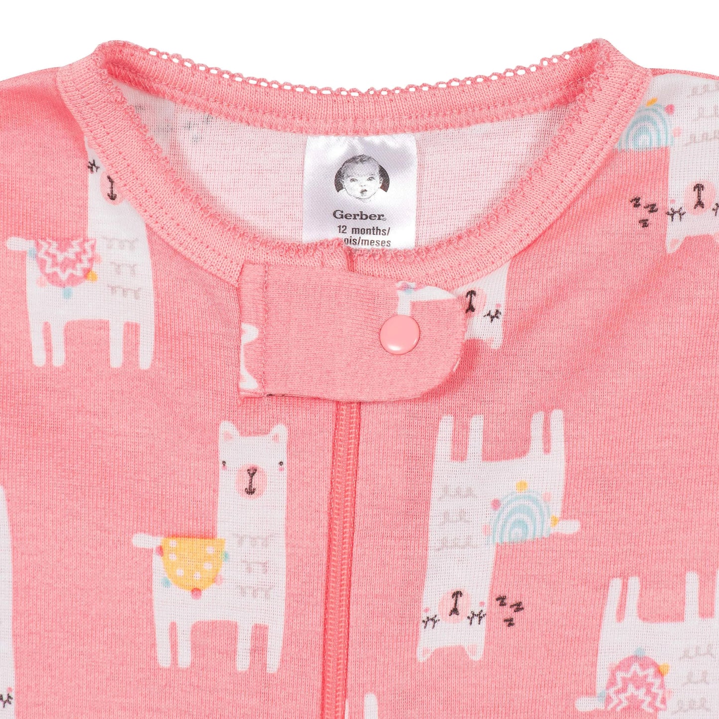 2-Pack Baby & Toddler Girls Llama Snug Fit Footed Cotton Pajamas
