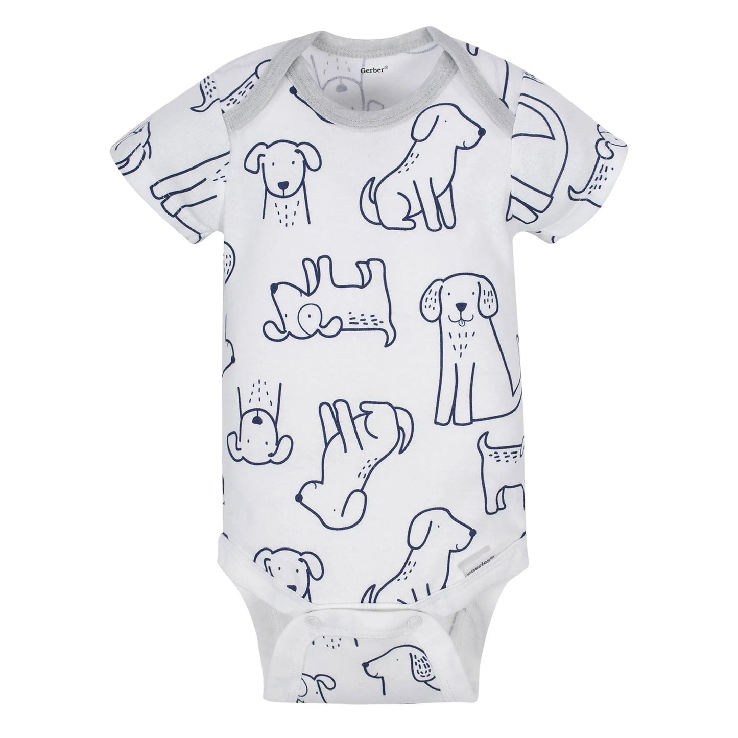 8-Pack Baby Boy Short Sleeve Puppy Onesies Brand Bodysuits