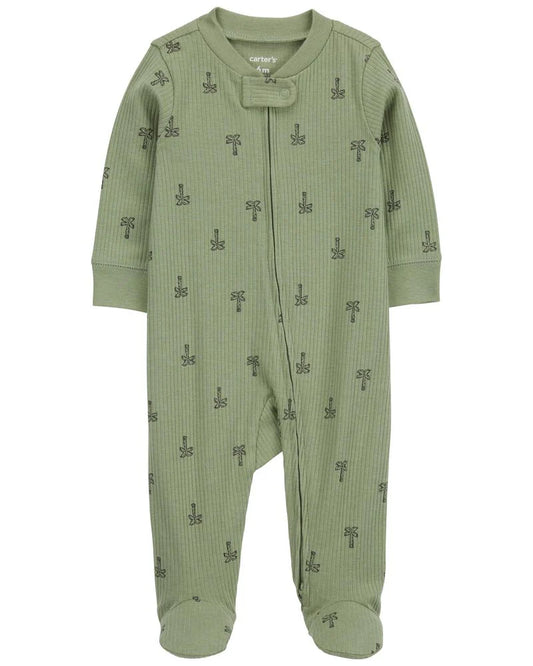 Carter's Palm Tree 2-Way Zip Cotton Sleep and Play