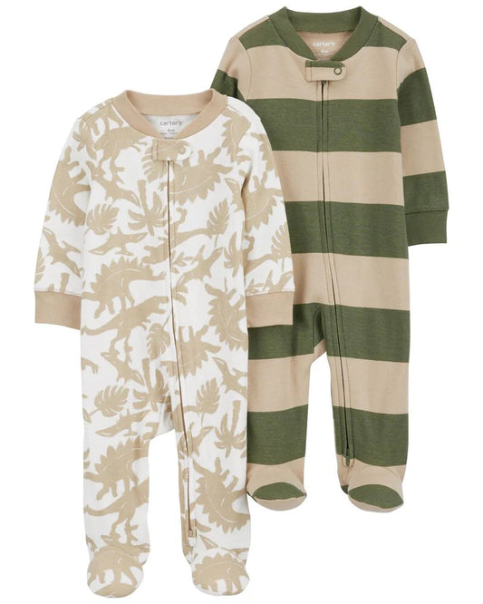 Carter's 2-Pack Striped Zip-Up Cotton Sleep and Play