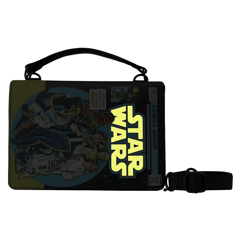 Loungefly Stitch Shoppe Dark Side Vs. Light Side Comic Book Crossbody Bag
