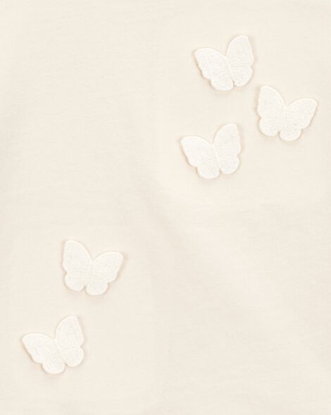 Baby Butterfly Short-Sleeve Top - Ivory